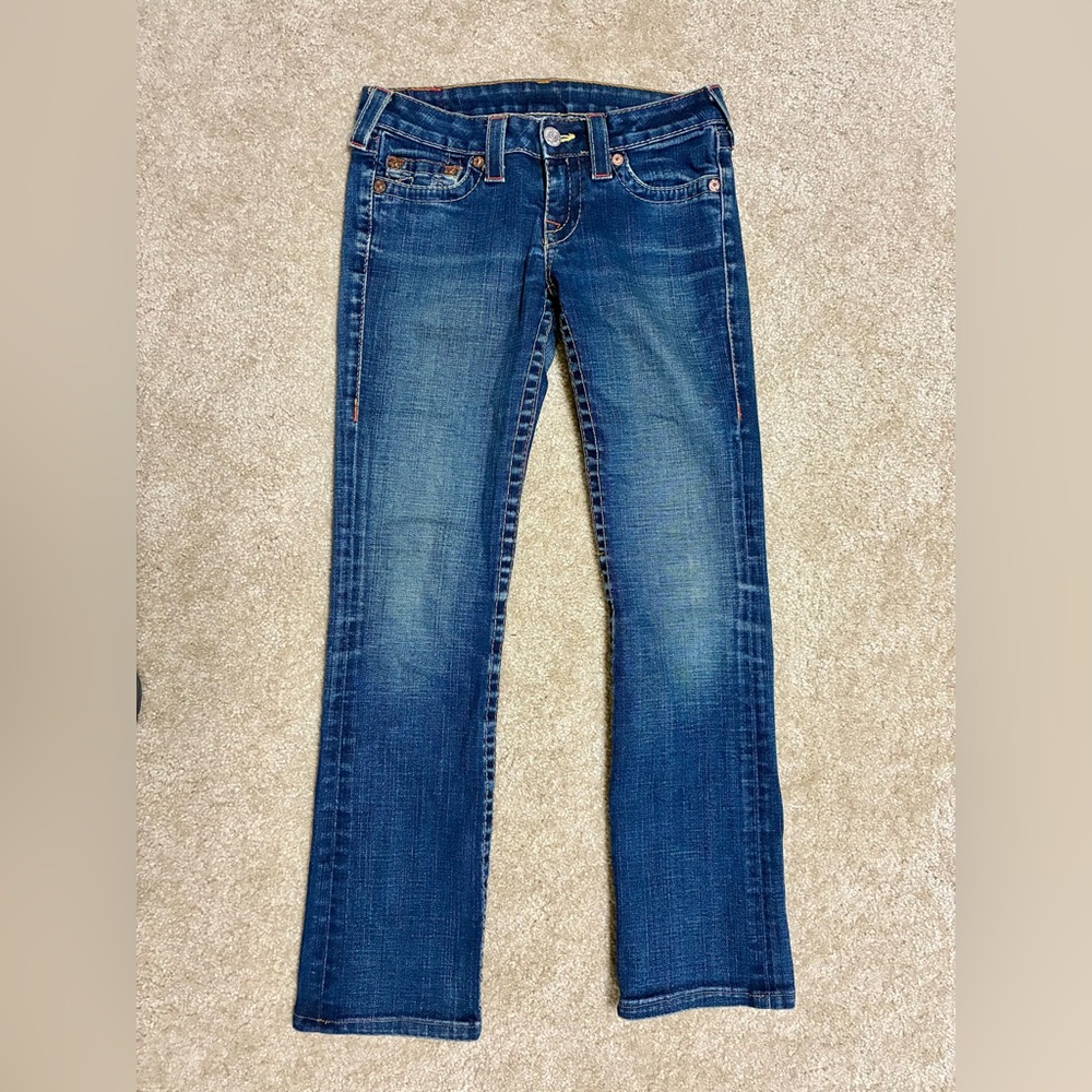 True Religion Y2K bootcut flare leg dark wash jeans Low rise